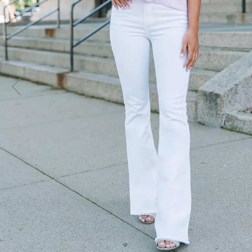 KanCan Signature White Flare Jeans